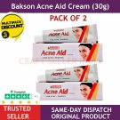 2x Baksons Acne Aid Cream (30gm) free shipping