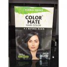 10 Sachets Color Mate Herbal Based Hair Color(Natural Black-9.1) free shipping