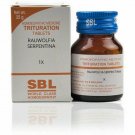 5 pc sbl Rauwolfia Serpentina 1X Tablets (25gm) Regulates Blood Pressure