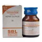 3 pc SBL Hepar Sulphur 3X (25g) For Boils & Abscesses, Ulcers, Ear Pain Discharg