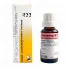 5 x dr reckeweg r 33 homeopathy medicine 22ml