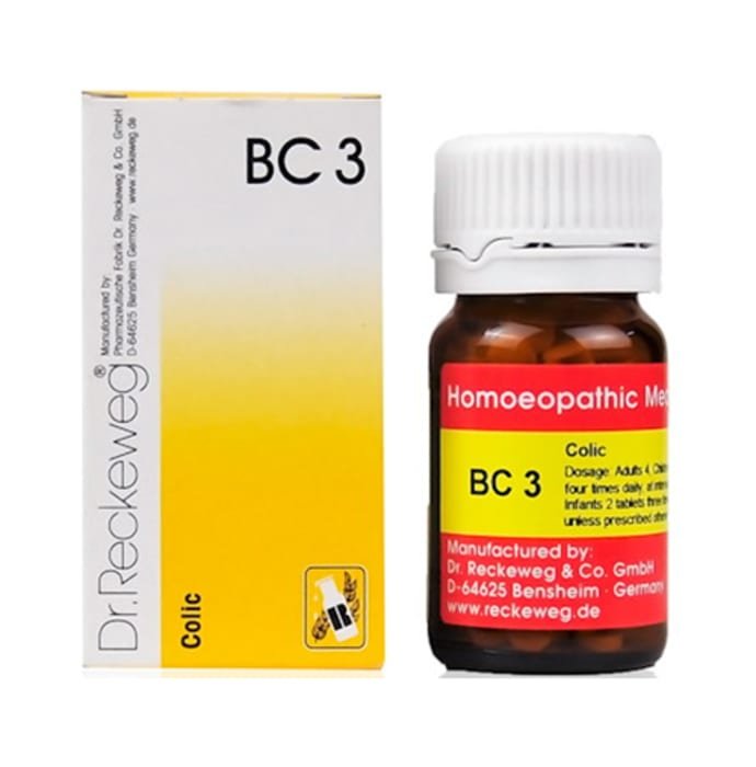 Dr Reckeweg Biocombination Tablets BC3 for Colic, Gas free shipping