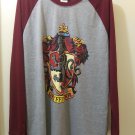 Harry Potter Gryffindor Men's Long Sleeve Tee Shirt Adult XL Gray Red Graphic T-Shirt... (Clothes)
