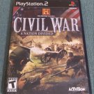 The History Channel Civill War: A Nation Divided PS2 (2006, PlayStation 2, Video Games) CIB Tested