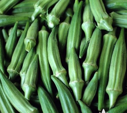 60 Seeds Vegetable Emerald Green Velvet Okra Seeds
