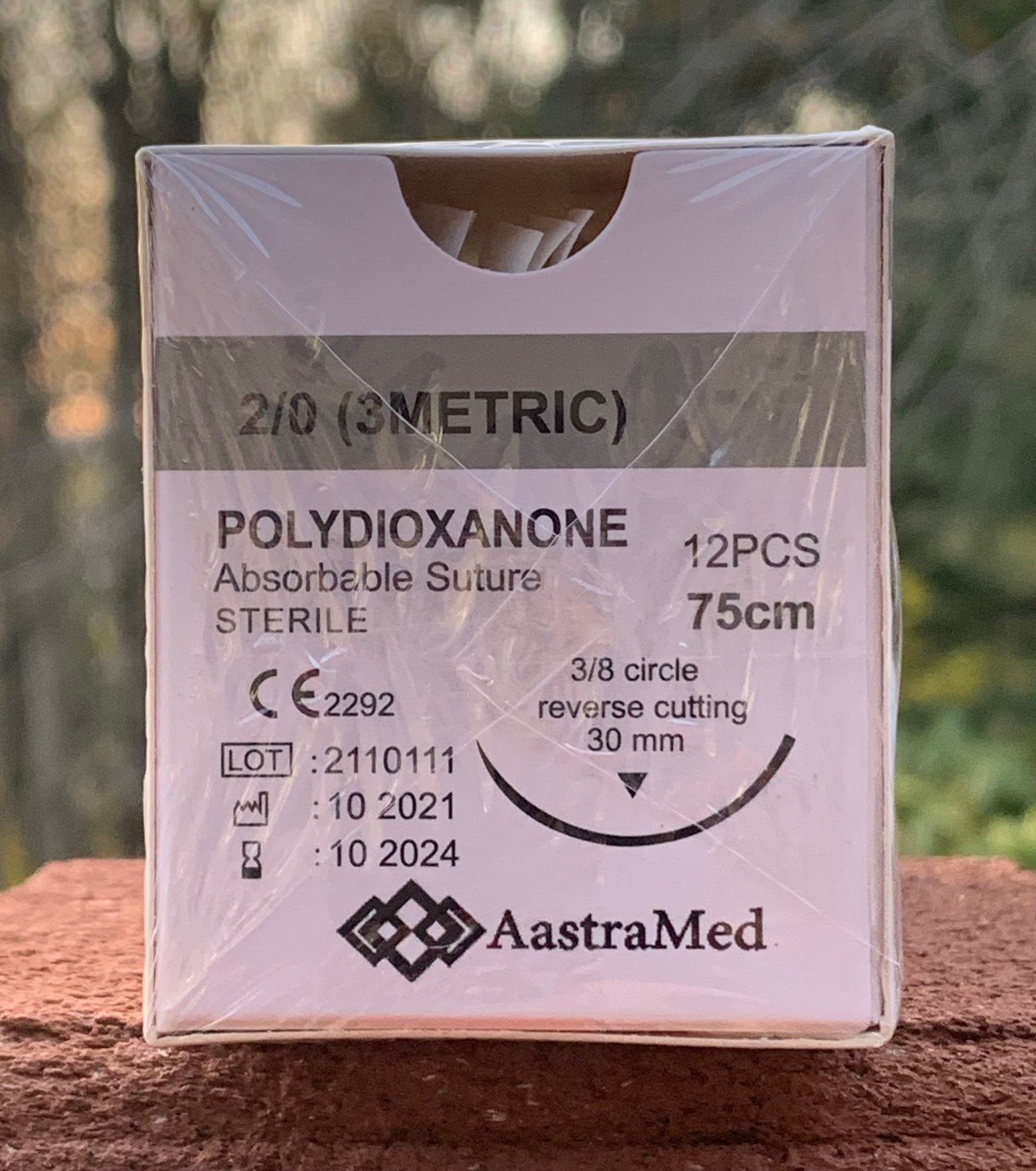 PDO/PDS 2/0 Veterinary Dental Medical Suture 12ct Box 30mm