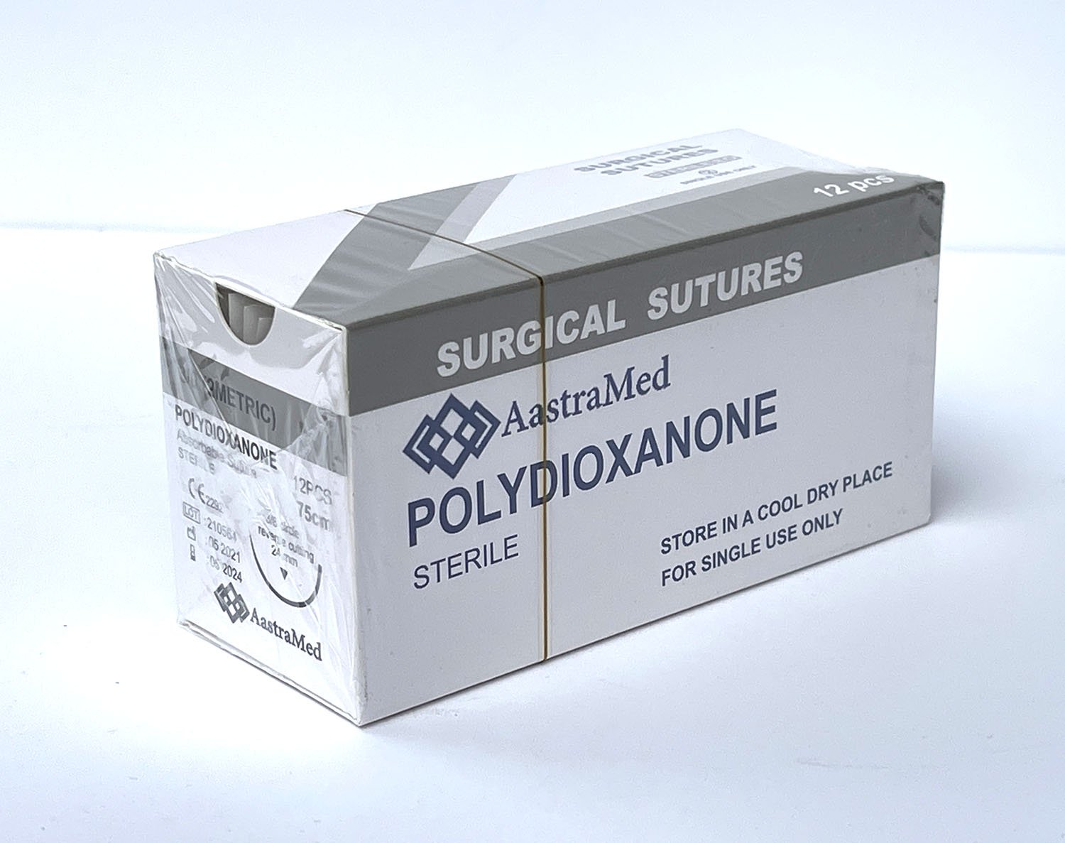 PDO/PDS 0/0 Veterinary Dental Medical Suture 12ct Box 36mm