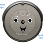 Happy Robot Face Decals Floor Vac Roomba iRobot Bissell Shark Vacuum Eufy Roborock Ecovacs Dyson