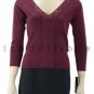 inadditions : New AUGUST SILK Knit V-neck Lace Trim Three-Quarter Sleeve Top Shirt Women's Medium