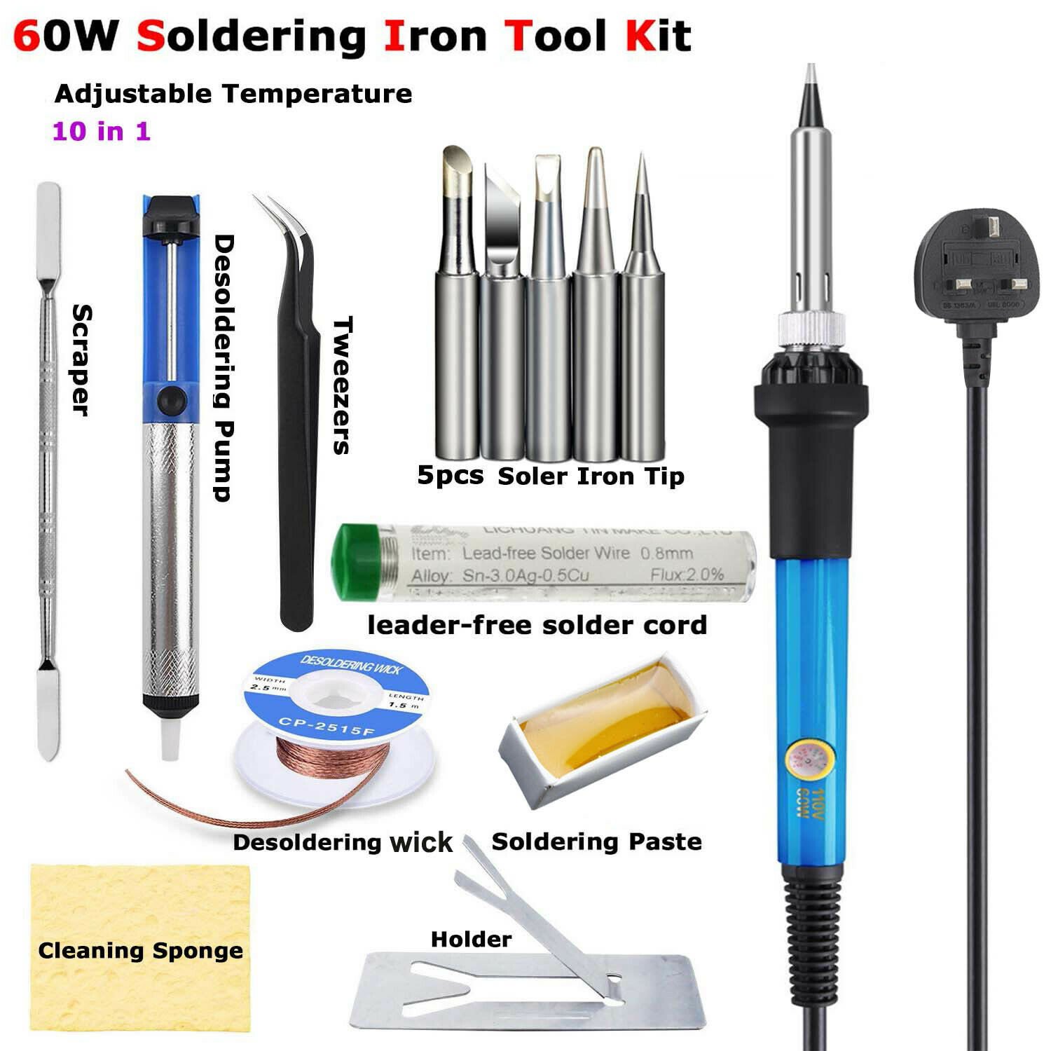 60W Soldering Iron Kit RepairTool Set