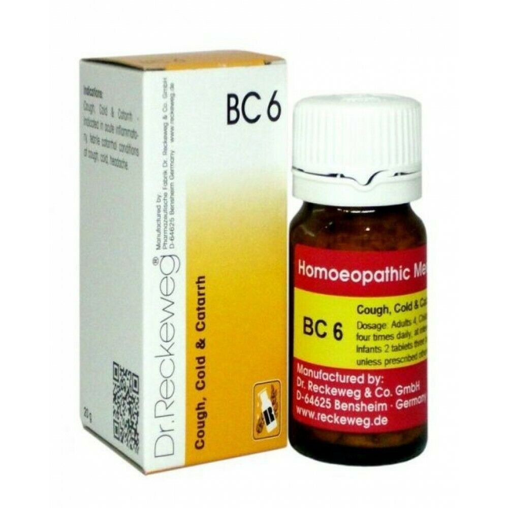2 x Dr. Reckeweg Bio-Combination 6 (BC 6) Tablets 20g Homeopathic OTC Medicine