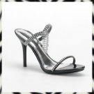 ENCHANT-02 Black 4" Heel Rhinestone Slides Pleaser 9
