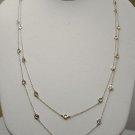 STERLING 36" DIAMOND SIMULATED BY THE YARD NECKLACE