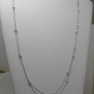 STERLING 60" DIAMOND SIMULATED BY THE YARD NECKLACE