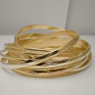 NEW * TRENDY GOLDTONE MULTI BANGLE BRACELET