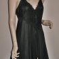 Black Lace Full Length Night Gown Nightie Size Medium M