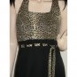 Sultry 70s Leopard Print Party Dress Cutaway Shoulders - Size 6
