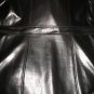 60s 70s Black Double Breasted Wrap Coat Huge Faux FUR Collar & Cuffs Spy Trench Coat-L / Large