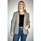 Vintage 80s Gray Tweed Blazer Jacket by Designer Oscar de la Renta Size M