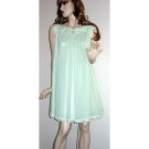 Vintage 60s Babydoll Style Nightie Chiffon Nightgown Size S