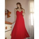 Red Full Length Vintage Shadowline Nightgown M/L