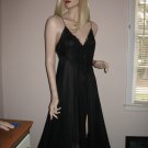 Black Lace Full Length Night Gown Nightie Size Medium M