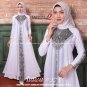 Abaya Embroidery Pattern | Dress Long Sleeves | Moeslim Abaya Dress White