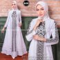 Abaya Maxi Embroidery Pattern | Dress Long Sleeves | Moeslim Dress White