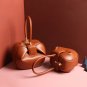 Popular Design Genuine Leather Women Handbag Dumpling Shape Tote Bags