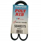 5040375 Dayco Serpentine Belt POLY RIB