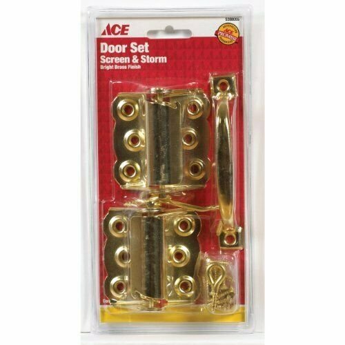 ACE 013805208 SCREEN & STORM DOOR HARDWARE SET BRIGHT BRASS