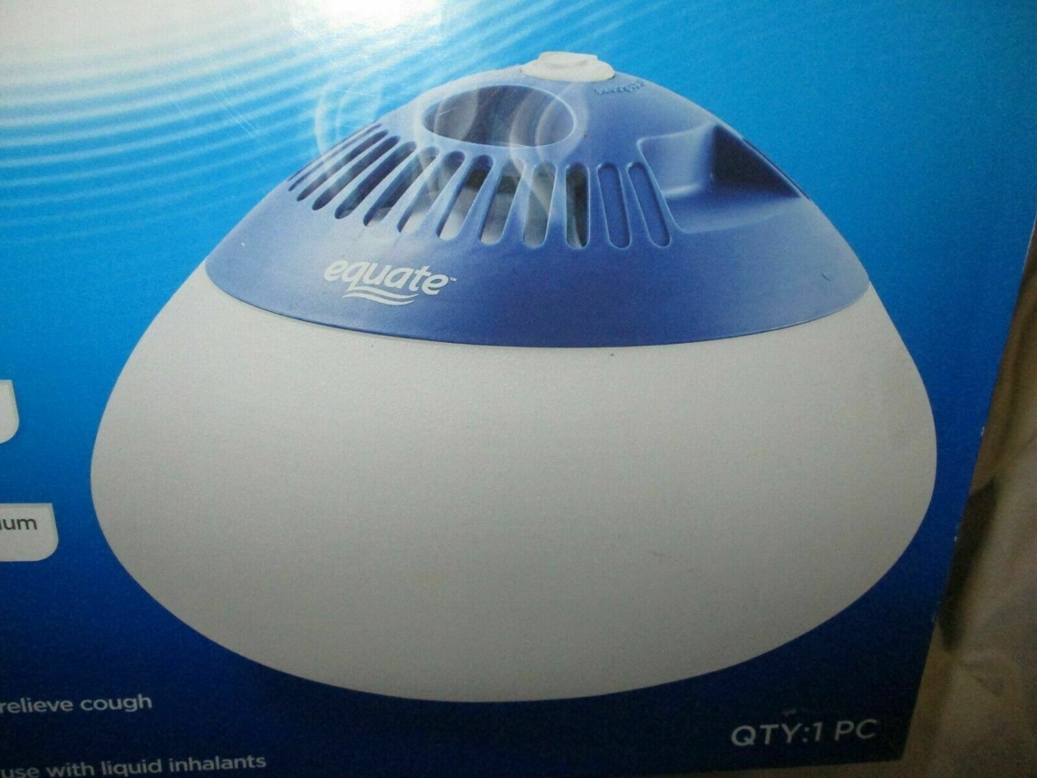 Equate Warm Steam Vaporizer Medium Rooms 1.5 Gallon Tank Warm Mist Humidifier