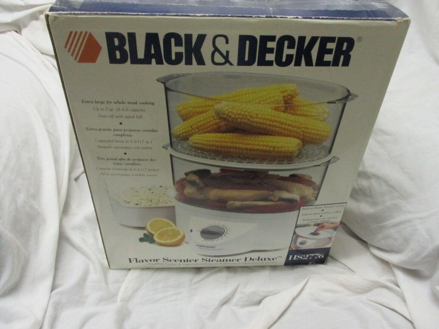 Black & Decker Flavor Scenter Steamer Deluxe 2 Tier 7 Quart HS2776