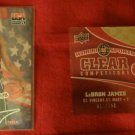 (2) Lebron James 2004 Fleer USAB & 2010 NBA Upper Deck World of Sports CC-1 /550