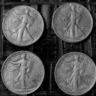 Lot 03 -(4) 1943 (3P/1D) Silver Walking Liberty Half Dollars - Better Circulated