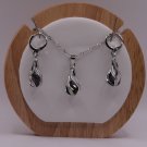 Set jewelry Necklace Pendant and Earrings Silver 925