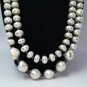 White pearl necklace handmade for women, pearl body chain, beaded white bridal necklace