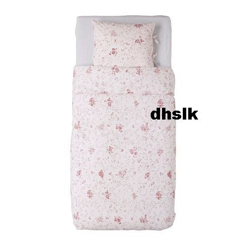 IKEA ALVINE BUKETT Red White FLORAL Duvet Cover KING New