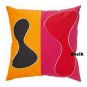 IKEA BETTAN Modern ART Euro Pillow Case Sham RED Orange 60s 60s Op Art
