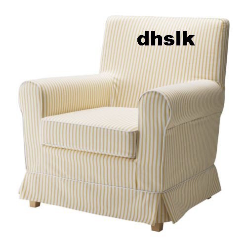 IKEA JENNYLUND Armchair Slipcover Chair Cover RORVIK YELLOW Stripes