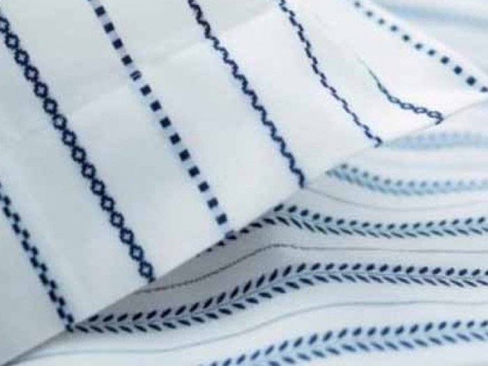 Ikea Tyra Blad Blue White Duvet Cover Set Queen Tiny Leaves