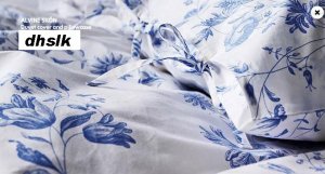 New Ikea Alvine Skon Skon Blue Floral Duvet Cover King