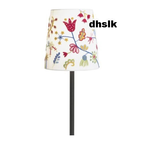 IKEA ALFHILD FÅGEL Fagel LAMP SHADE European Folk Art EMBROIDERED Bird