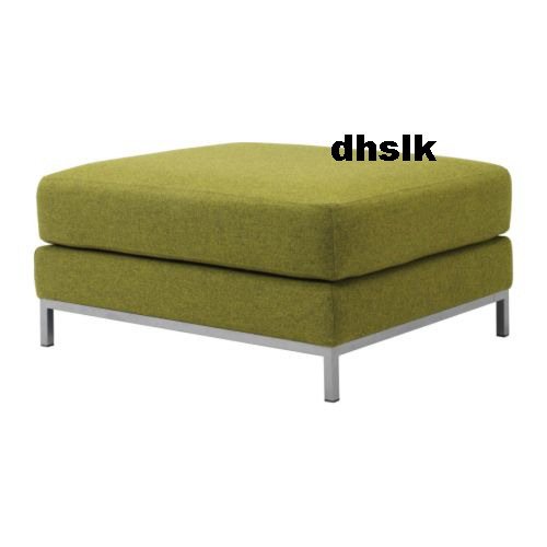 IKEA Kramfors Footstool Ottoman SLIPCOVER Cover ULLEVI GREEN Wool New
