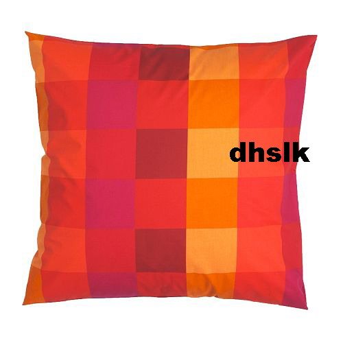IKEA Brunkrissla MODERN ART Euro Pillow Sham ORANGE Red MONDRIAN