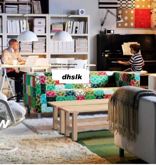 IKEA KLIPPAN Loveseat Sofa SLIPCOVER Cover LAPPMON Patchwork Quilt Design