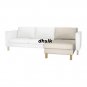 IKEA Karlstad Add-on Chaise SLIPCOVER Cover LINNERYD NATURAL Beige