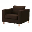 IKEA Karlanda Armchair Chair SLIPCOVER Cover SKANUM BROWN Bezug