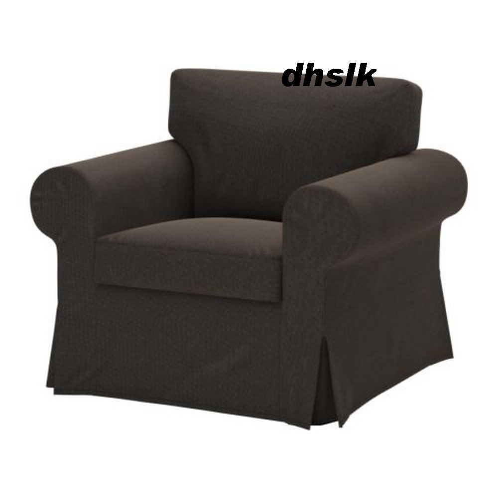 IKEA Ektorp Armchair COVER Korndal BROWN Chair SLIPCOVER Bezug Housse New