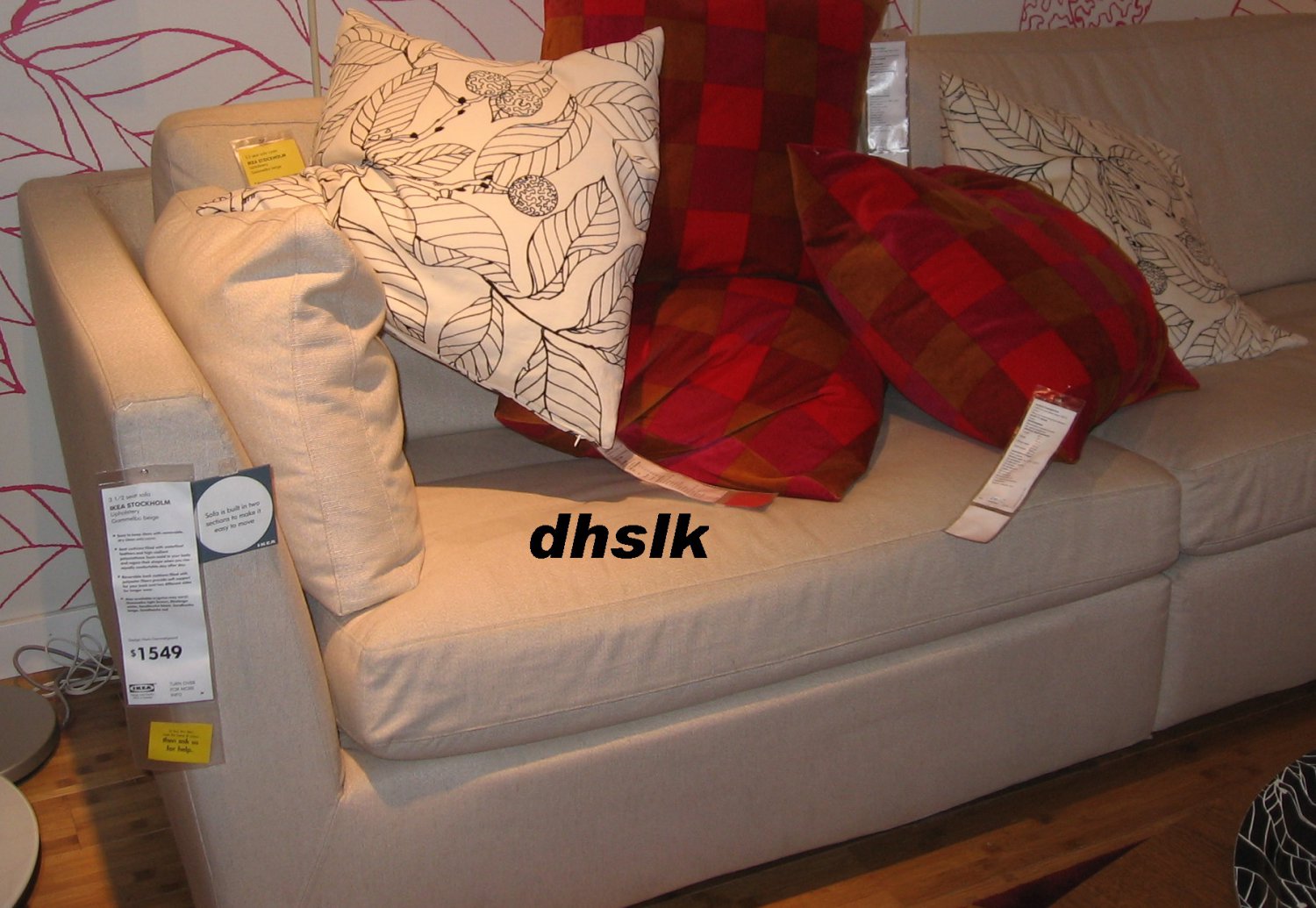 IKEA STOCKHOLM 3.5 Seat Sofa SLIPCOVER Cover GAMMELBO BEIGE Bezug